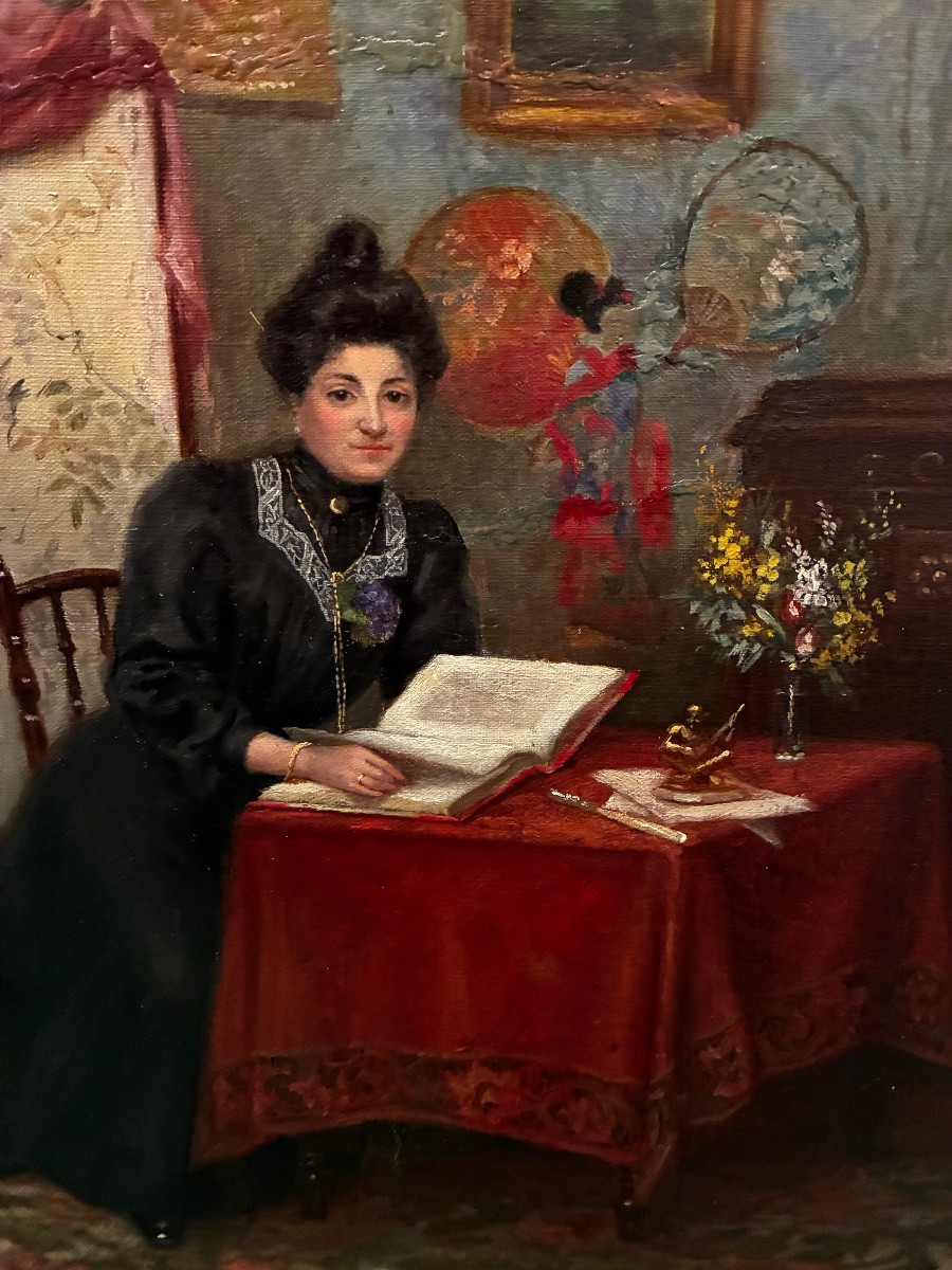 Scène d’intérieur japonisante, GP Masure 1908-photo-2