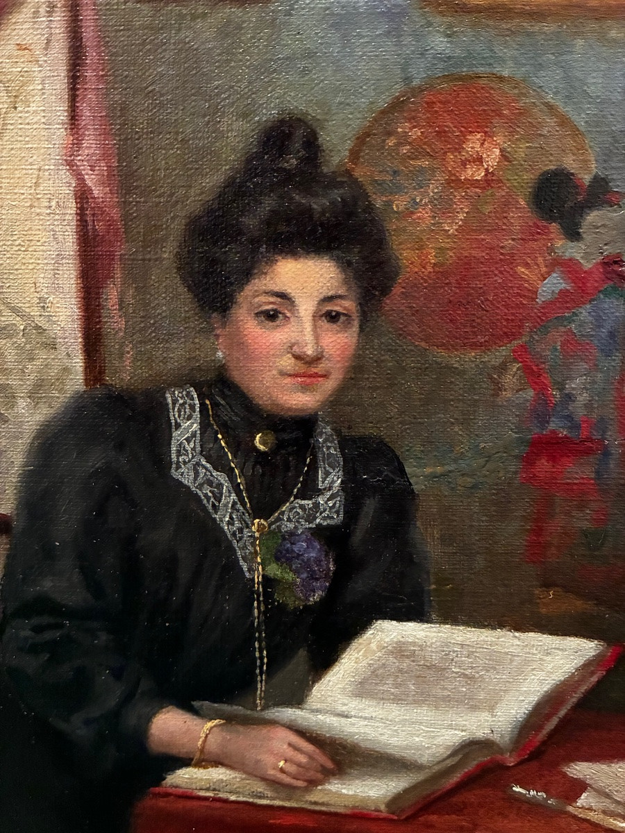 Scène d’intérieur japonisante, GP Masure 1908-photo-3