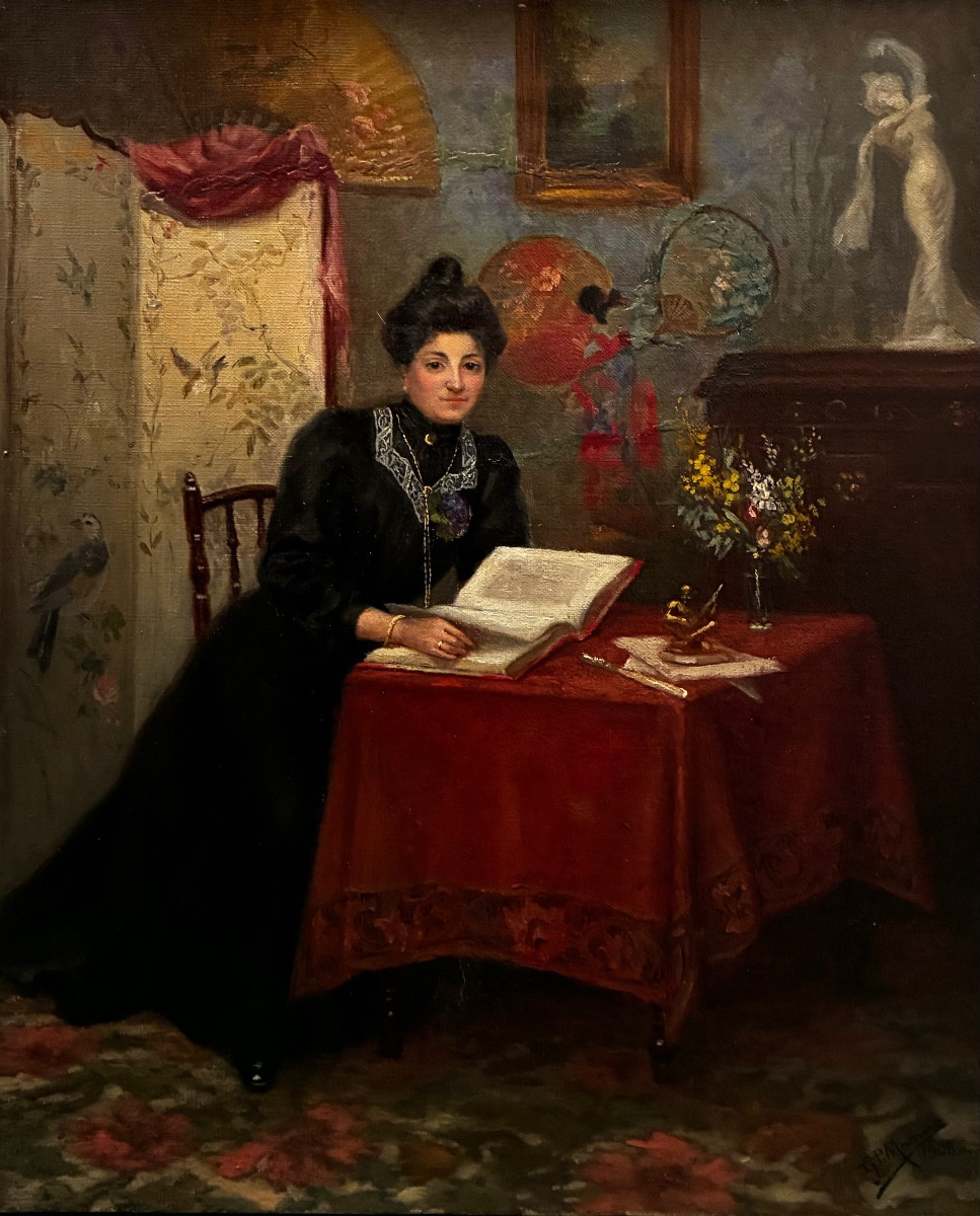 Scène d’intérieur japonisante, GP Masure 1908