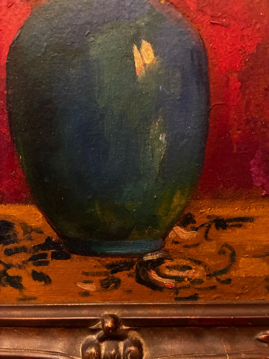 Still Life By Andrée Préville, Late 19th/early 20th Century-photo-3