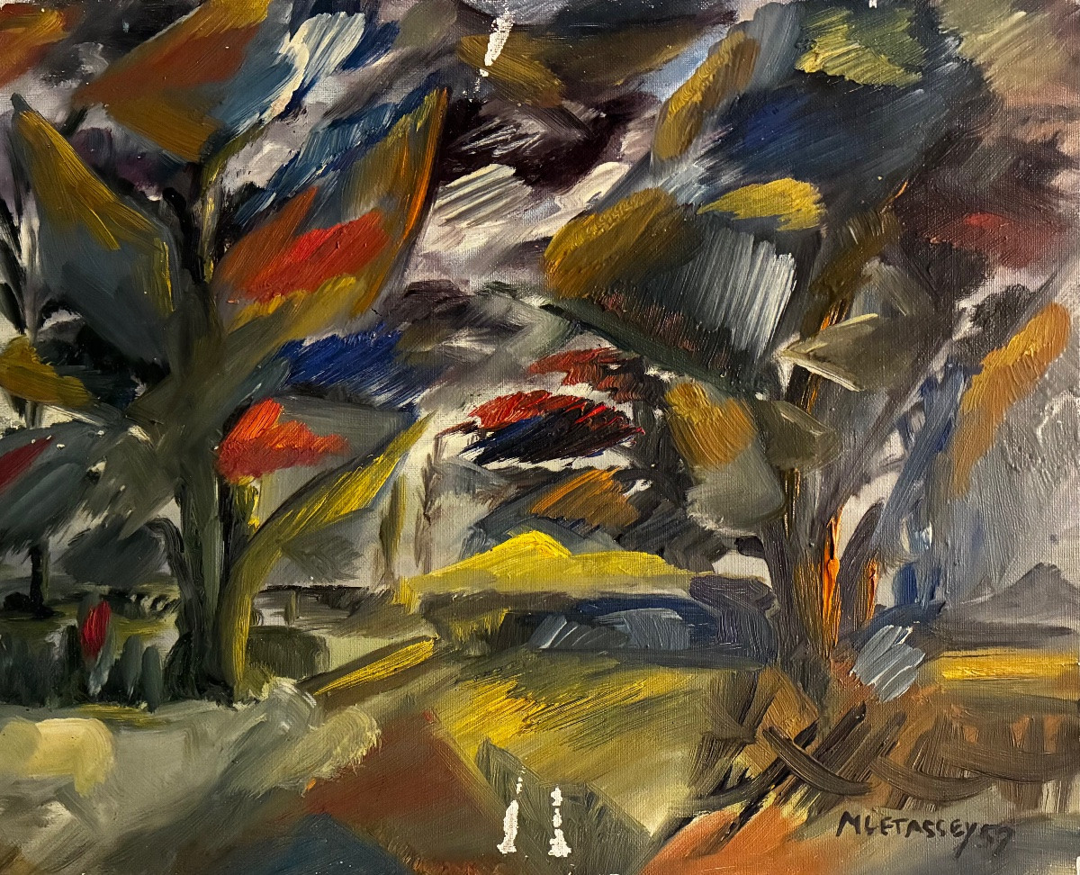 Tableau cubiste Marcel Letassey 1958-photo-4