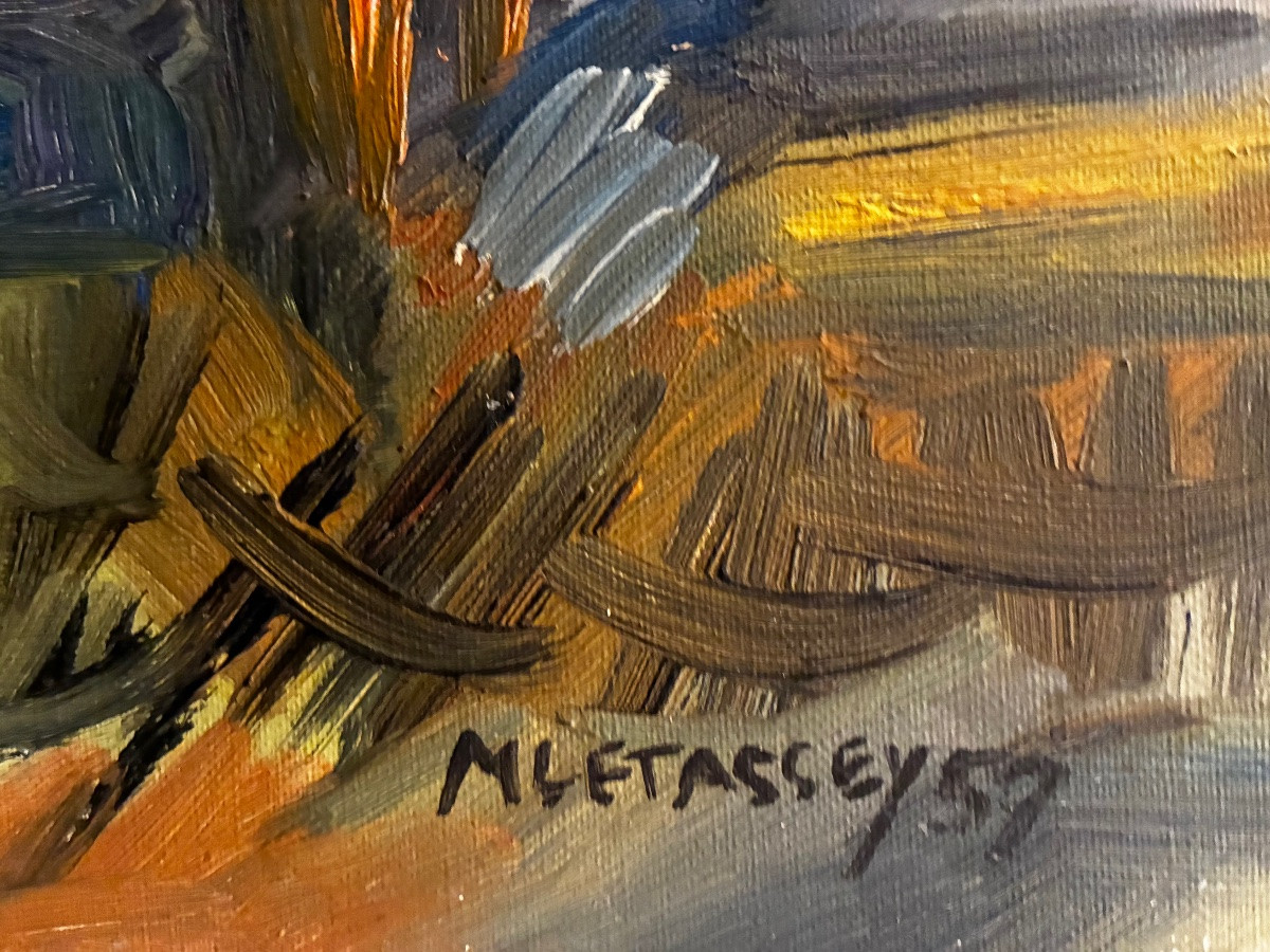 Tableau cubiste Marcel Letassey 1958-photo-3