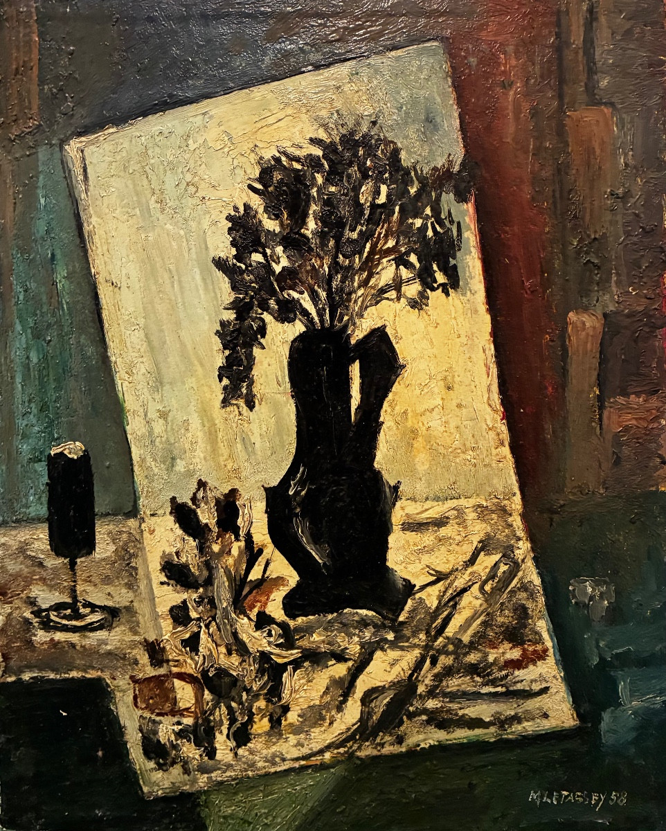Tableau cubiste Marcel Letassey 1958