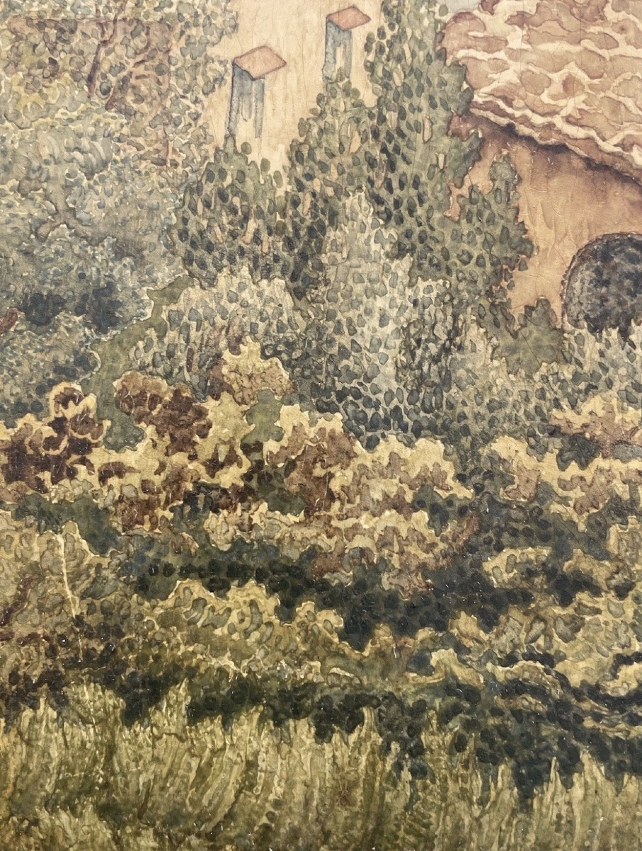 Painting Of Provence, E. Duru 1951 -photo-4