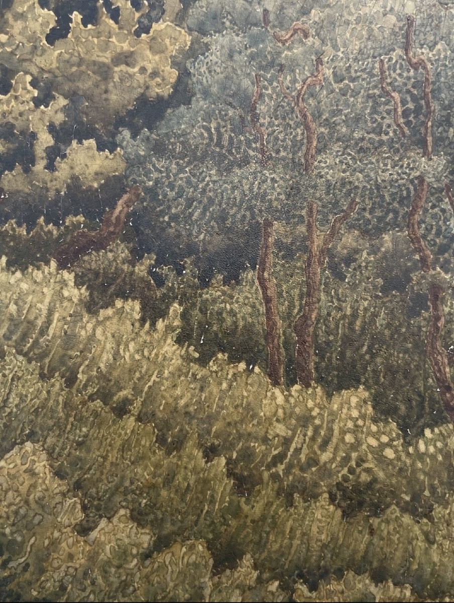 Painting Of Provence, E. Duru 1951 -photo-1