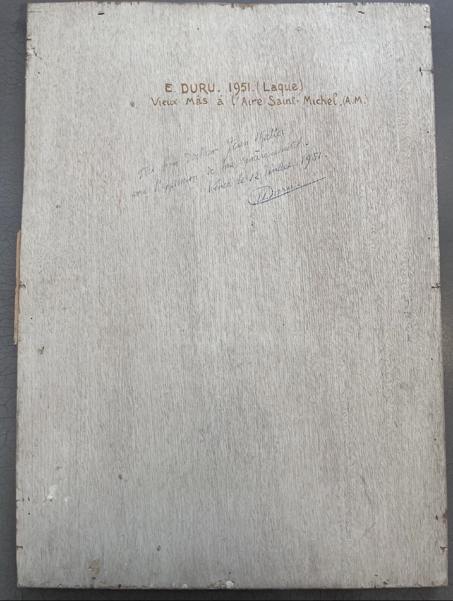 Painting Of Provence, E. Duru 1951 -photo-3