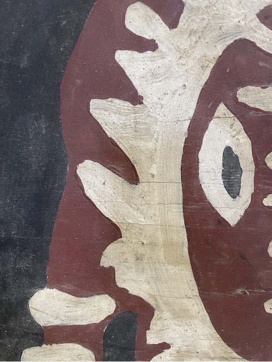 Panneau de bois, art tribal XXe-photo-1