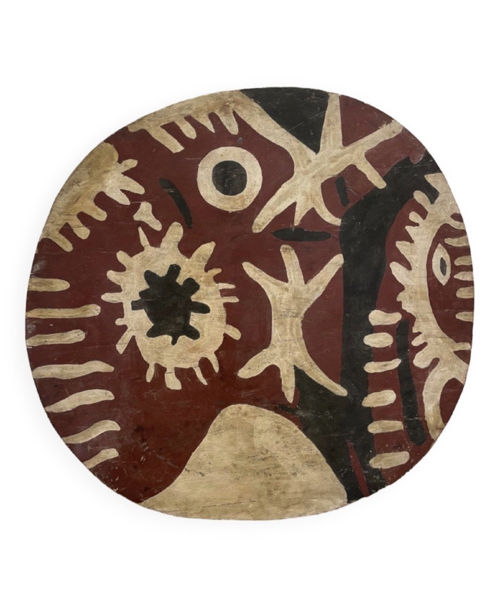 Panneau de bois, art tribal XXe