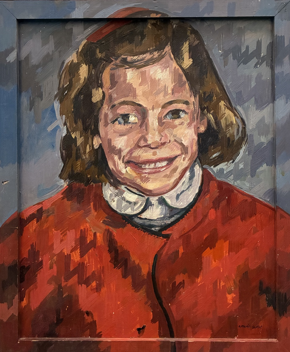 Portrait Of A Child, Antonio Santos, 20th Century-photo-2