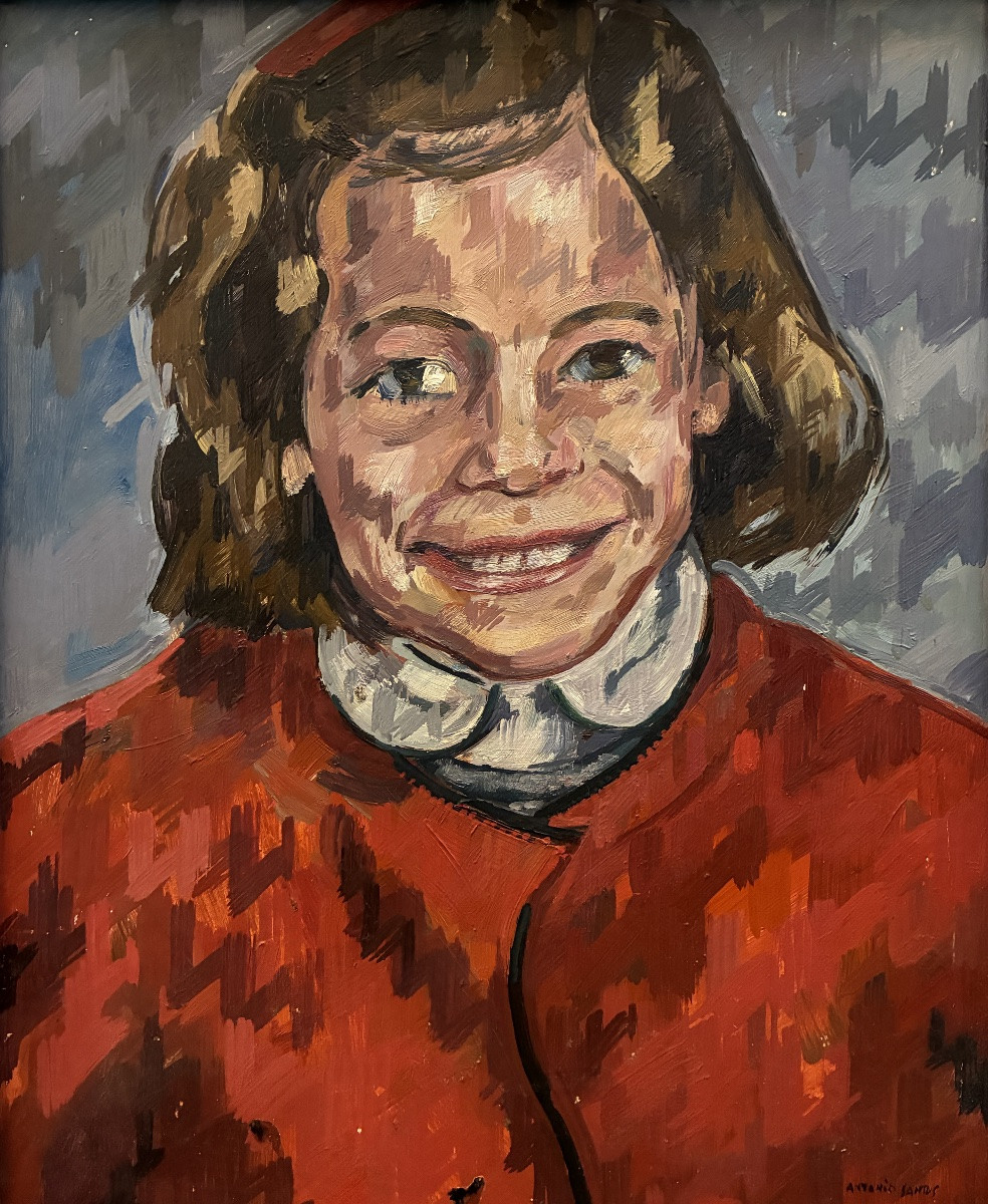 Portrait Of A Child, Antonio Santos, 20th Century-photo-3