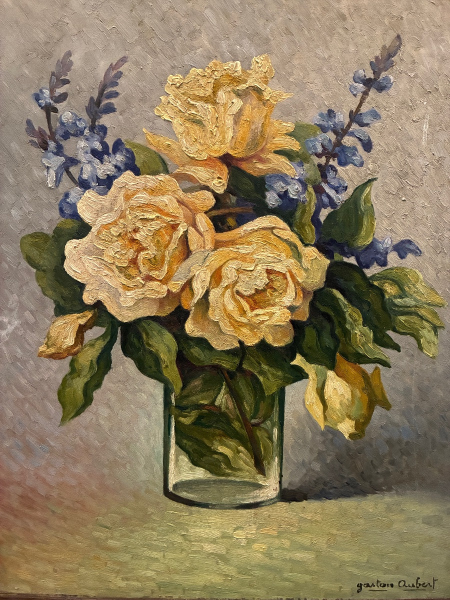 Still Life By Gaston Aubert, 20th Century-photo-2