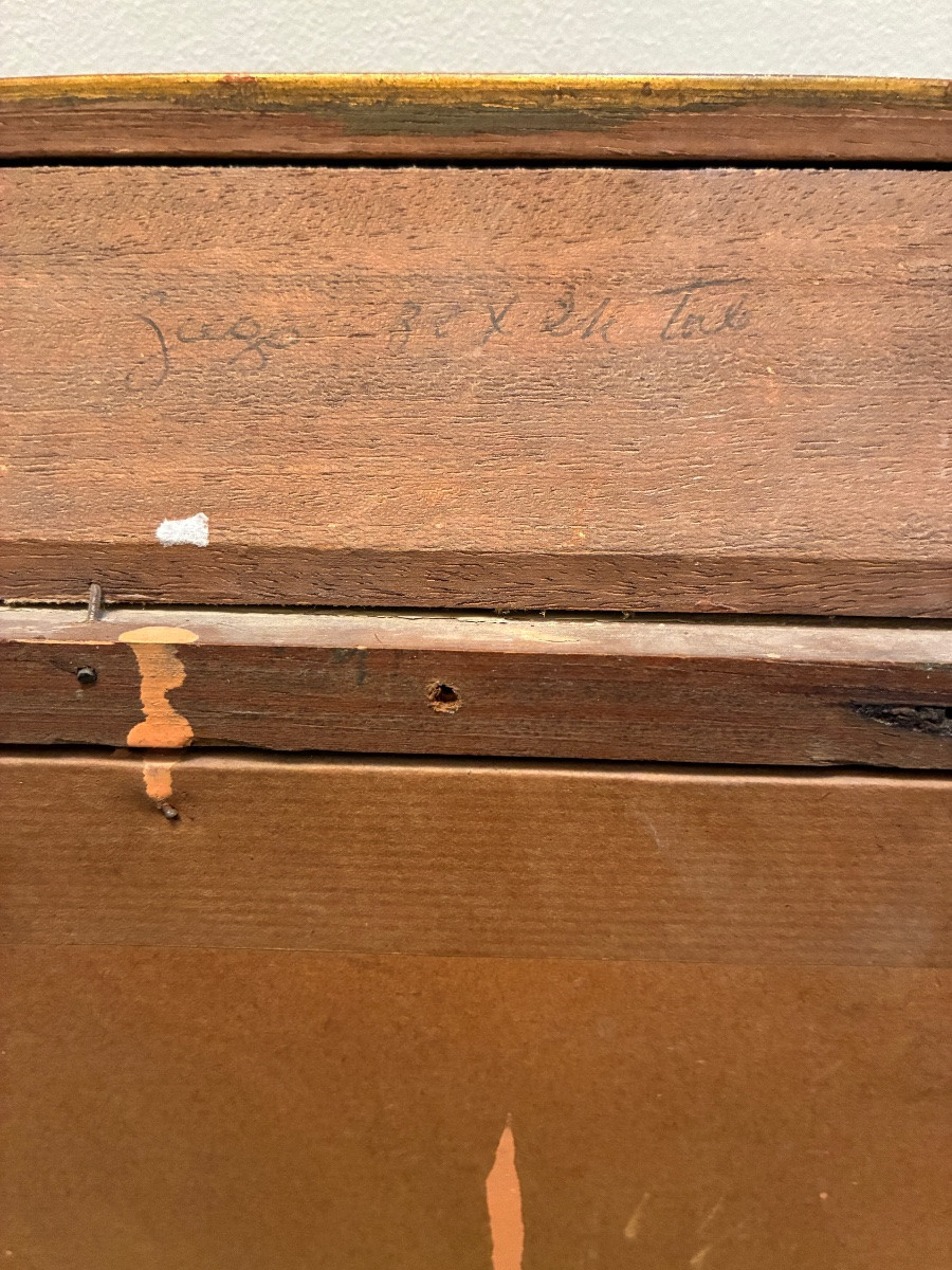 Landscape, Village House, 20th Century Gouache-photo-5