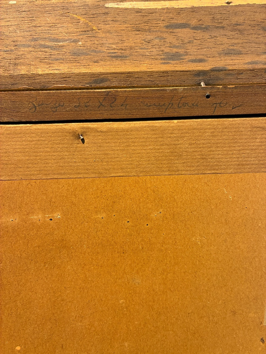 Landscape, Village House, 20th Century Gouache-photo-6