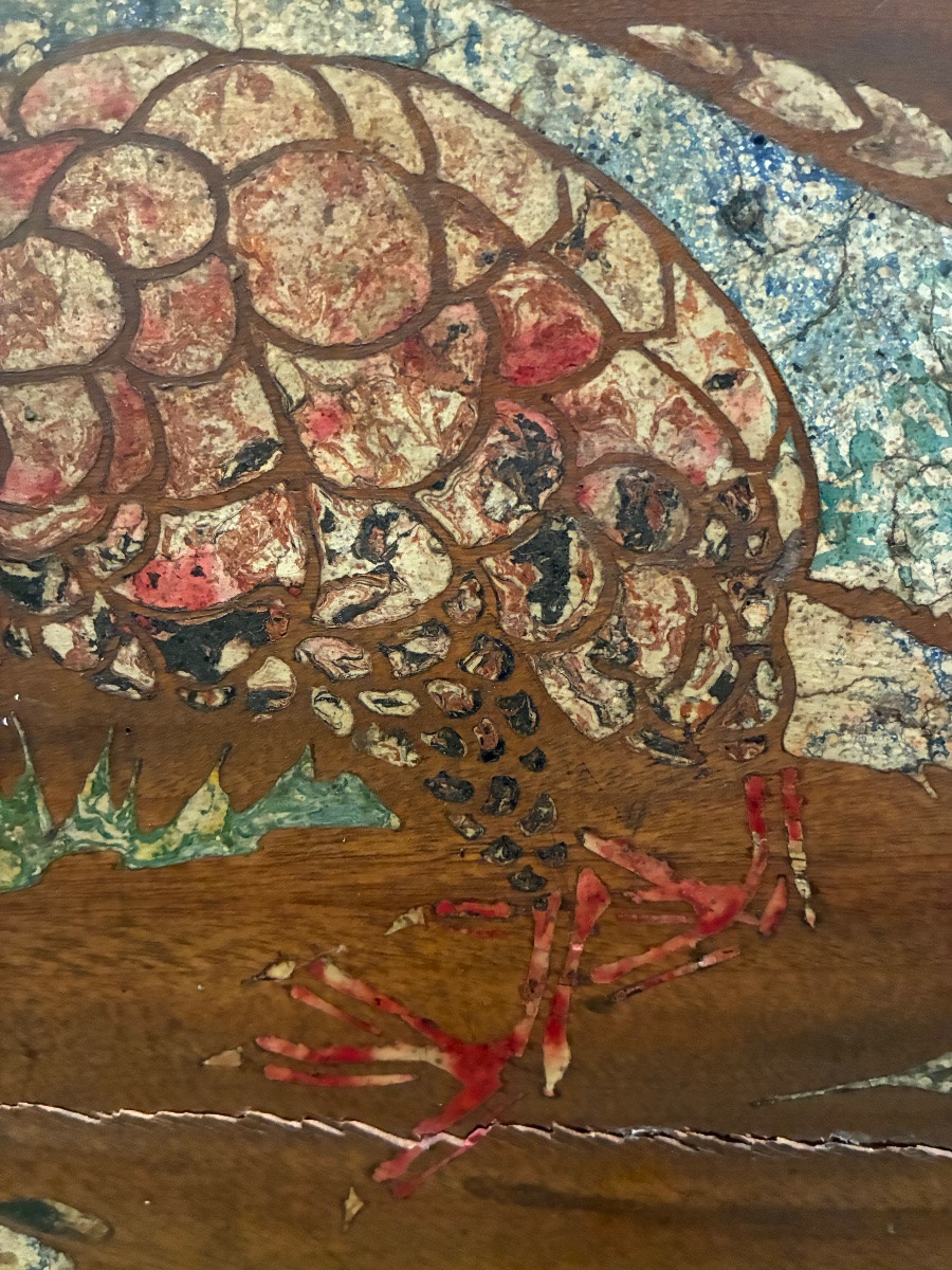 Panneau en marqueterie de pierre dure, pietra dura XIXe-photo-4