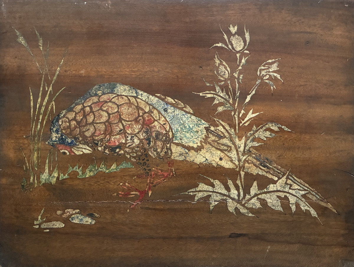 Panneau en marqueterie de pierre dure, pietra dura XIXe