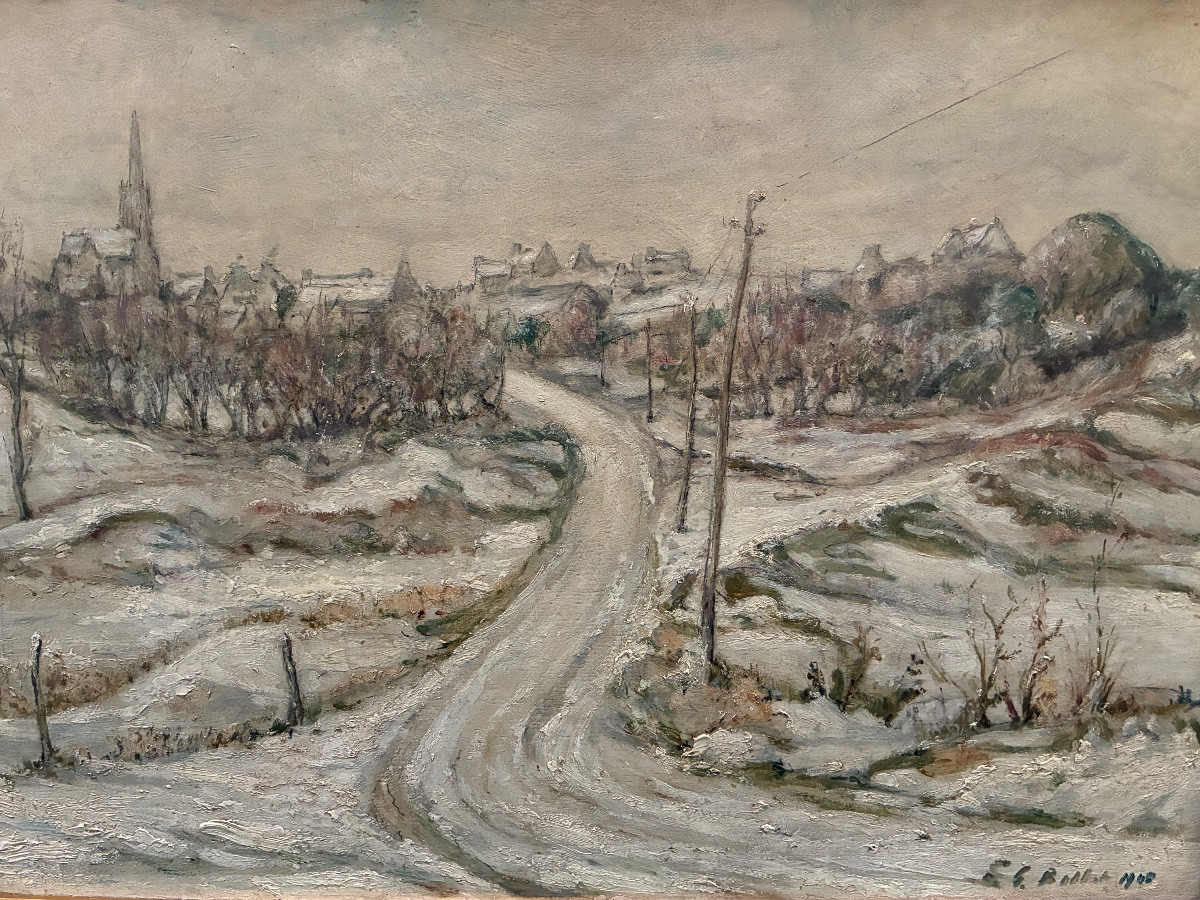 Paysage enneigé, Georges Émile Bellet, 1945-photo-3