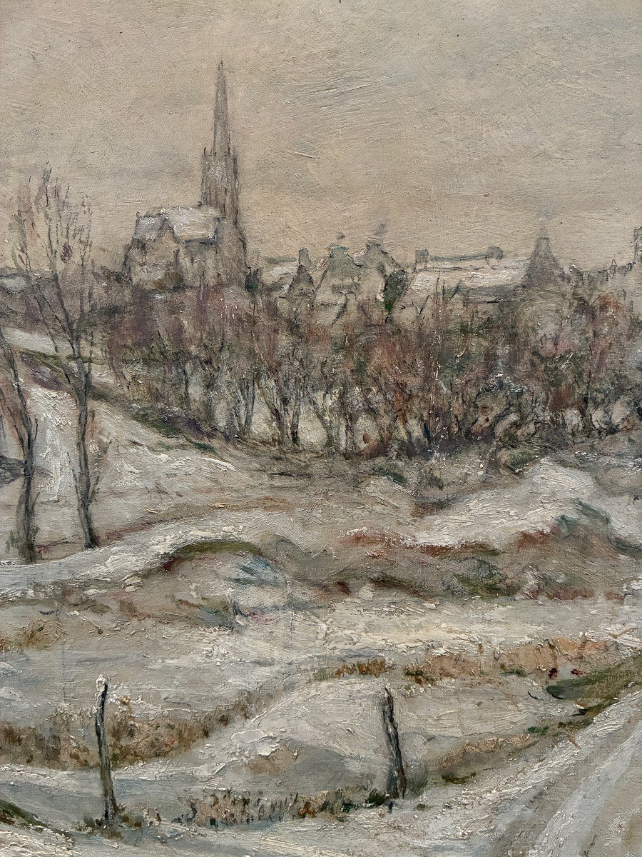 Paysage enneigé, Georges Émile Bellet, 1945-photo-4