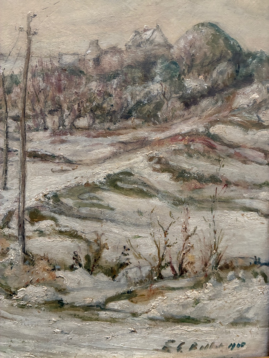 Paysage enneigé, Georges Émile Bellet, 1945-photo-2