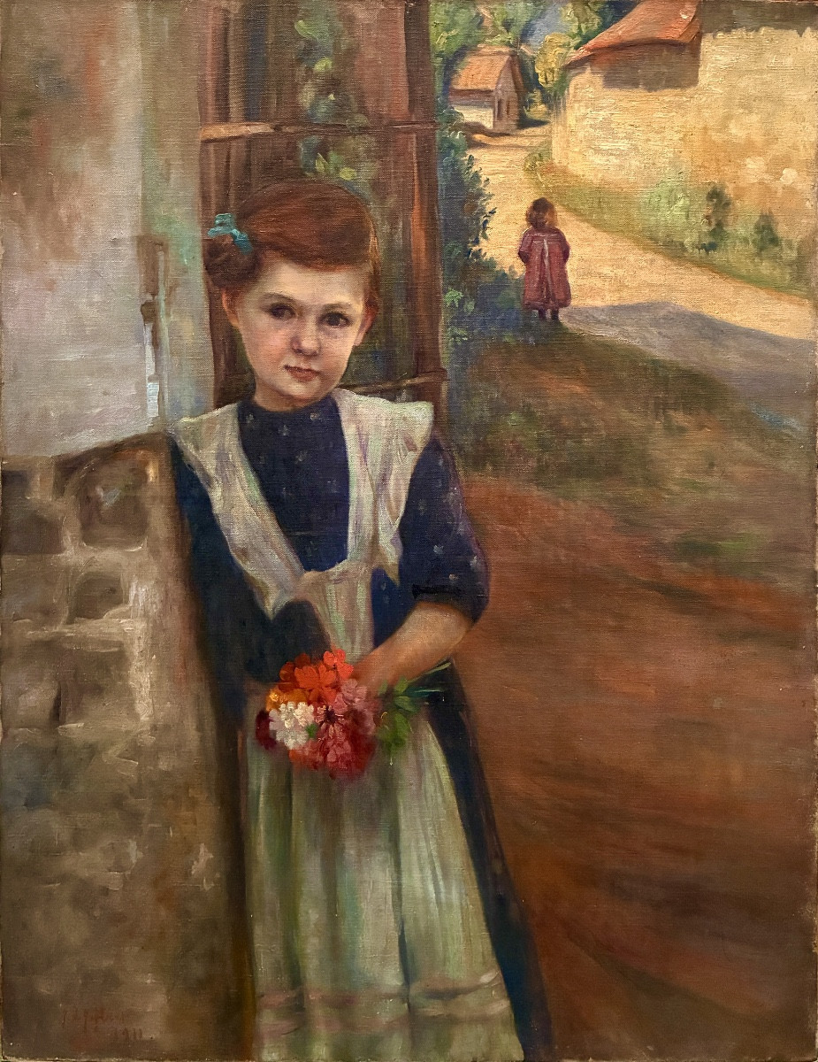 La petite fille au bouquet de fleurs, 1911