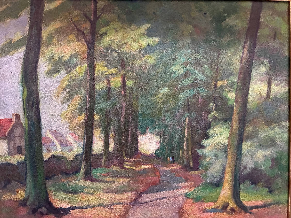 Paysage de sous bois, Georges Gonthier, XXe-photo-2