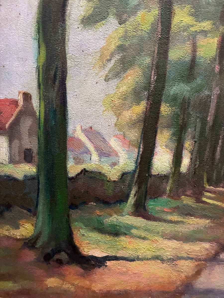 Paysage de sous bois, Georges Gonthier, XXe-photo-3