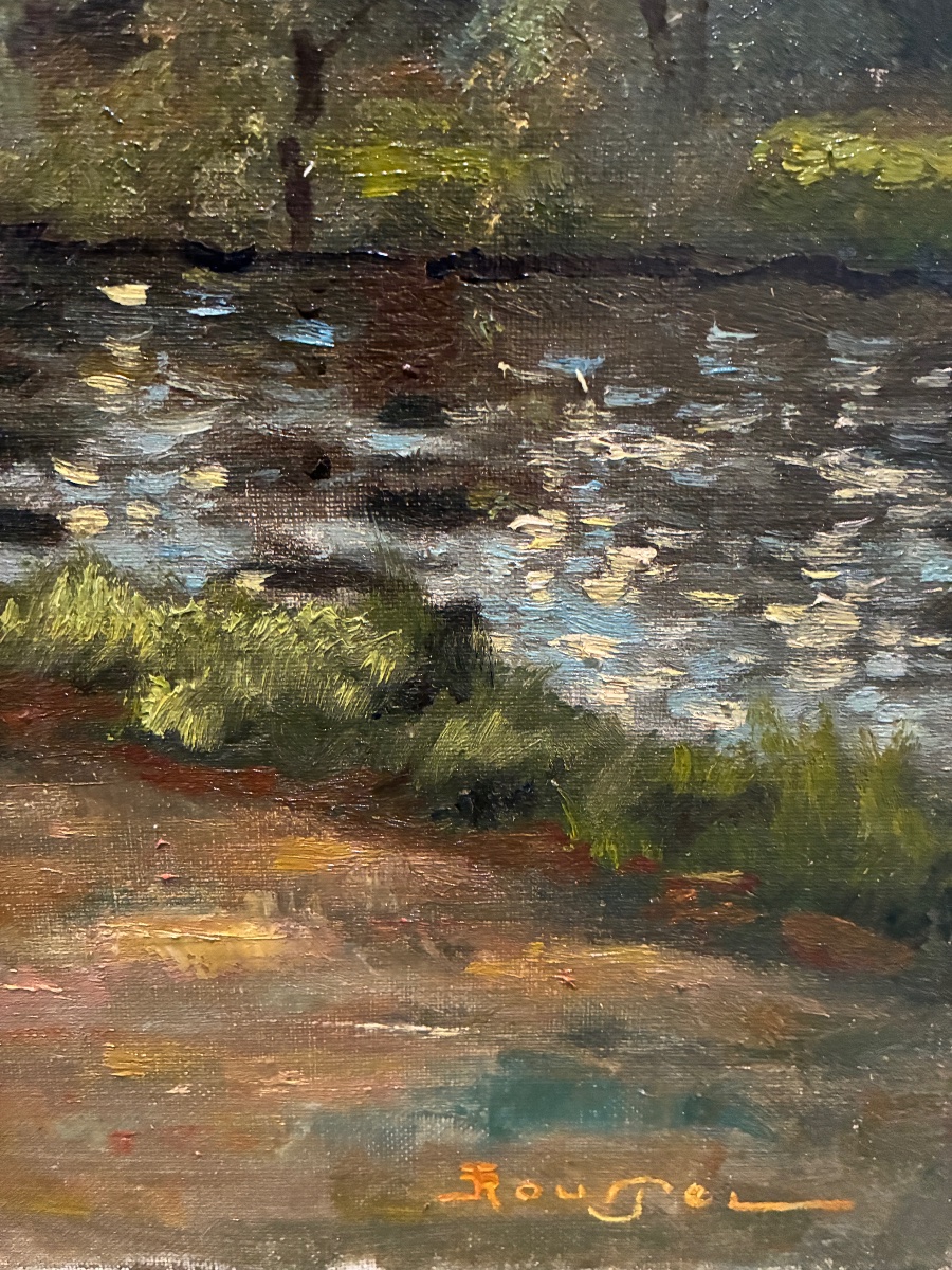 Paysage signé Roussel XXe-photo-2