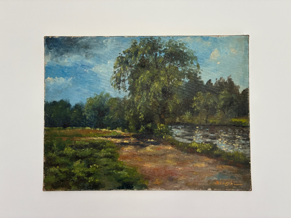 Paysage signé Roussel XXe