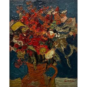 Bouquet Of Flowers By Robert Coutelas, 60 Galerie Romanet