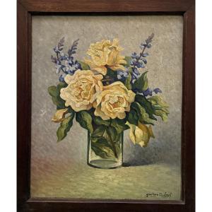 Still Life By Gaston Aubert, 20th Century