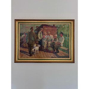 Scene From Life In Moscow, By Anatoly Konstantinovich Verigo