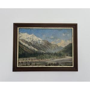 Vue de Chamonix, Jules Lorning, 1888