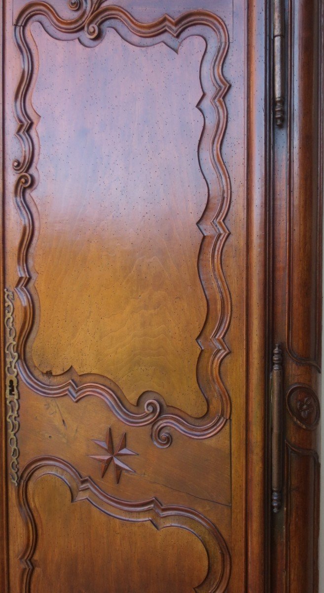 Façade De Placard En Noyer XVIIIe Siècle. -photo-5
