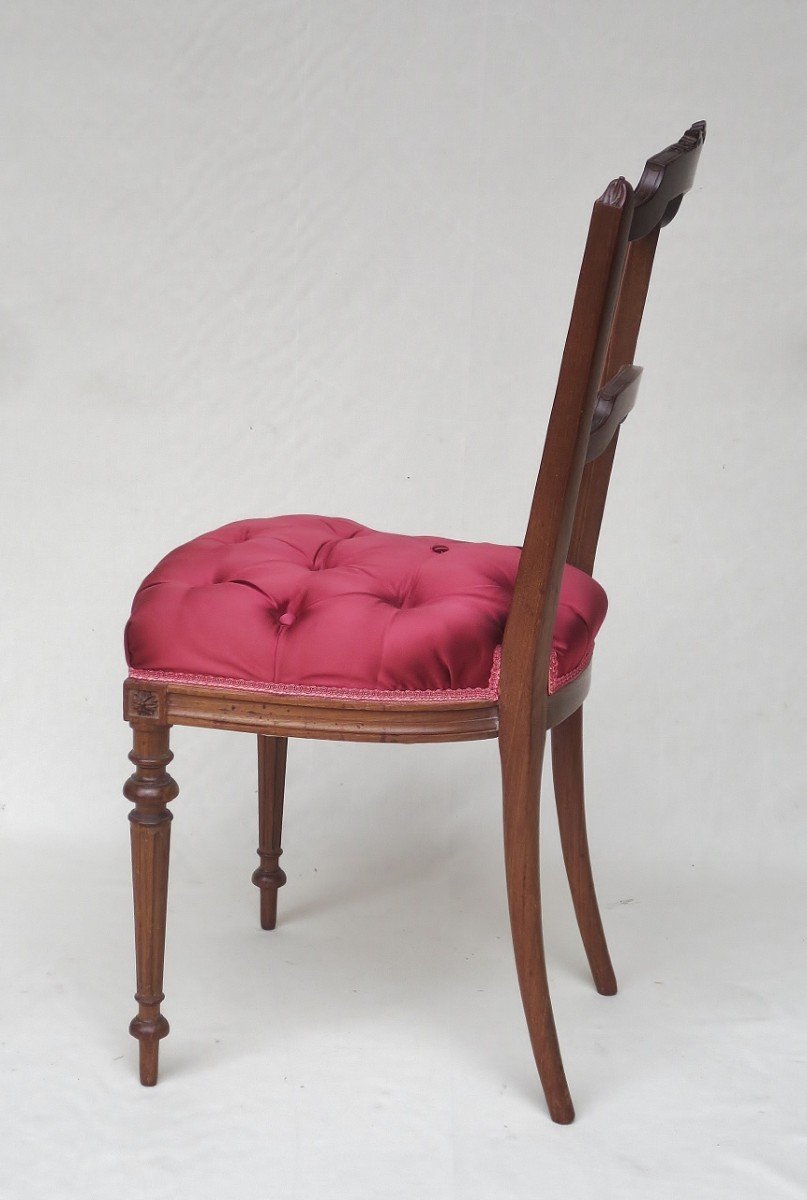 Paire De Chaises De Style Louis XVI.-photo-2