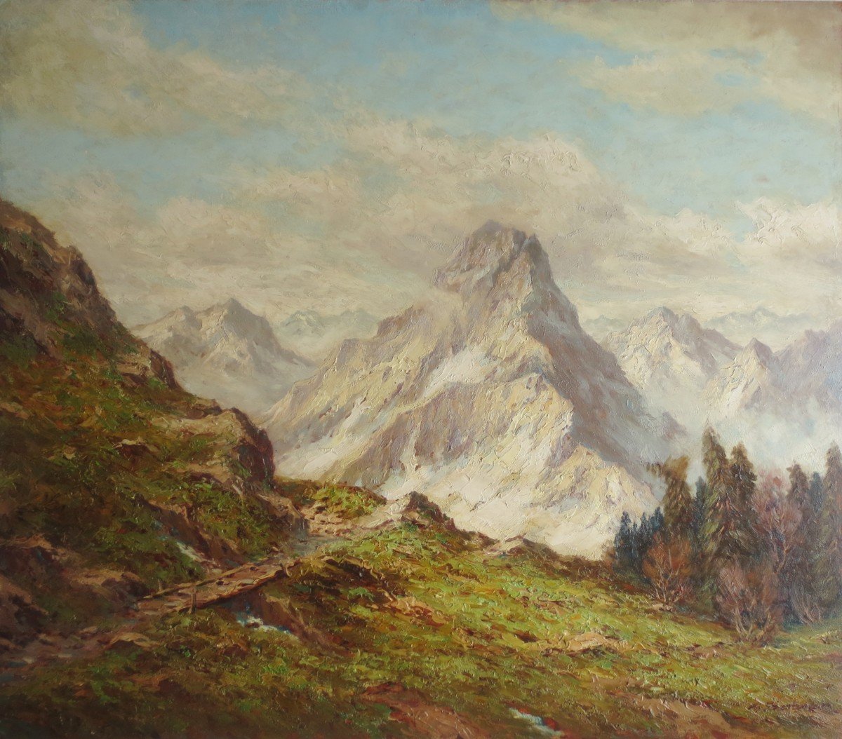 Paysage De Montagne, XXe Siècle. 