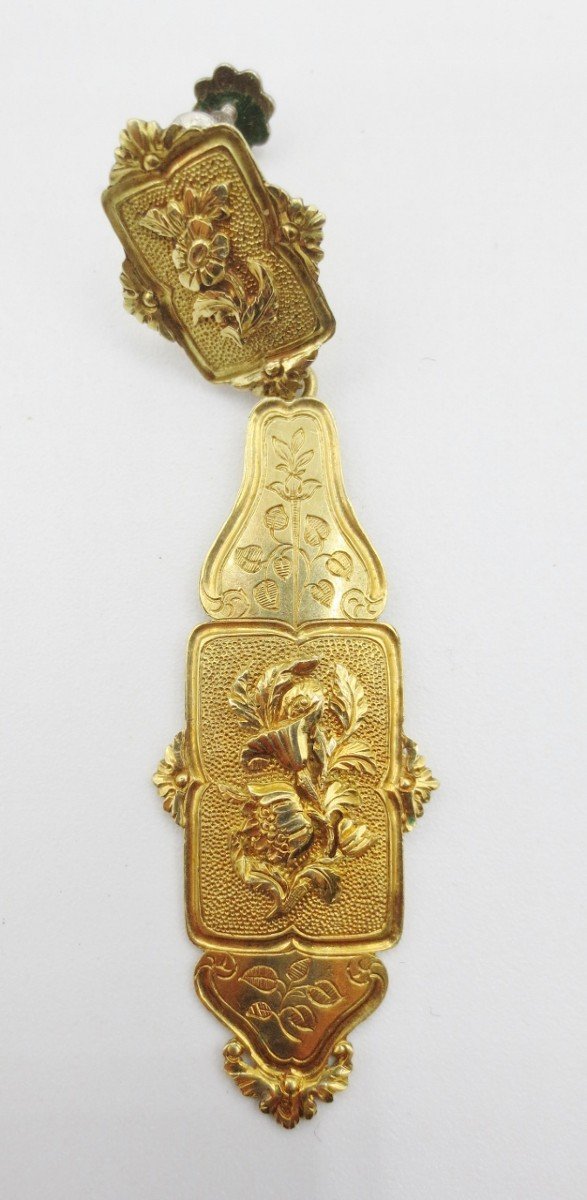 Earrings, In Gold, Around 1830.-photo-5