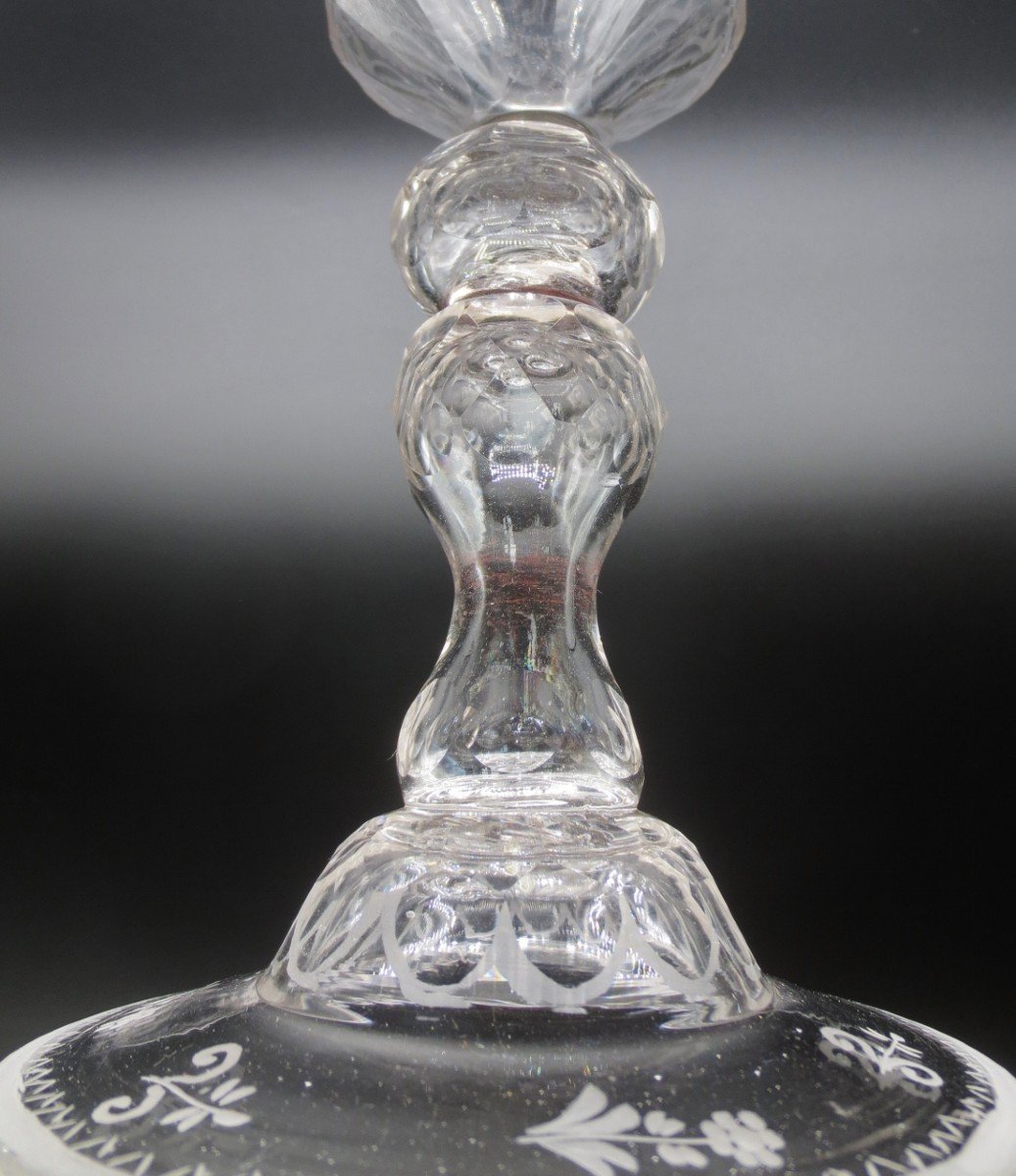Grand Verre à Pied, Début XVIIIe Siècle-photo-3