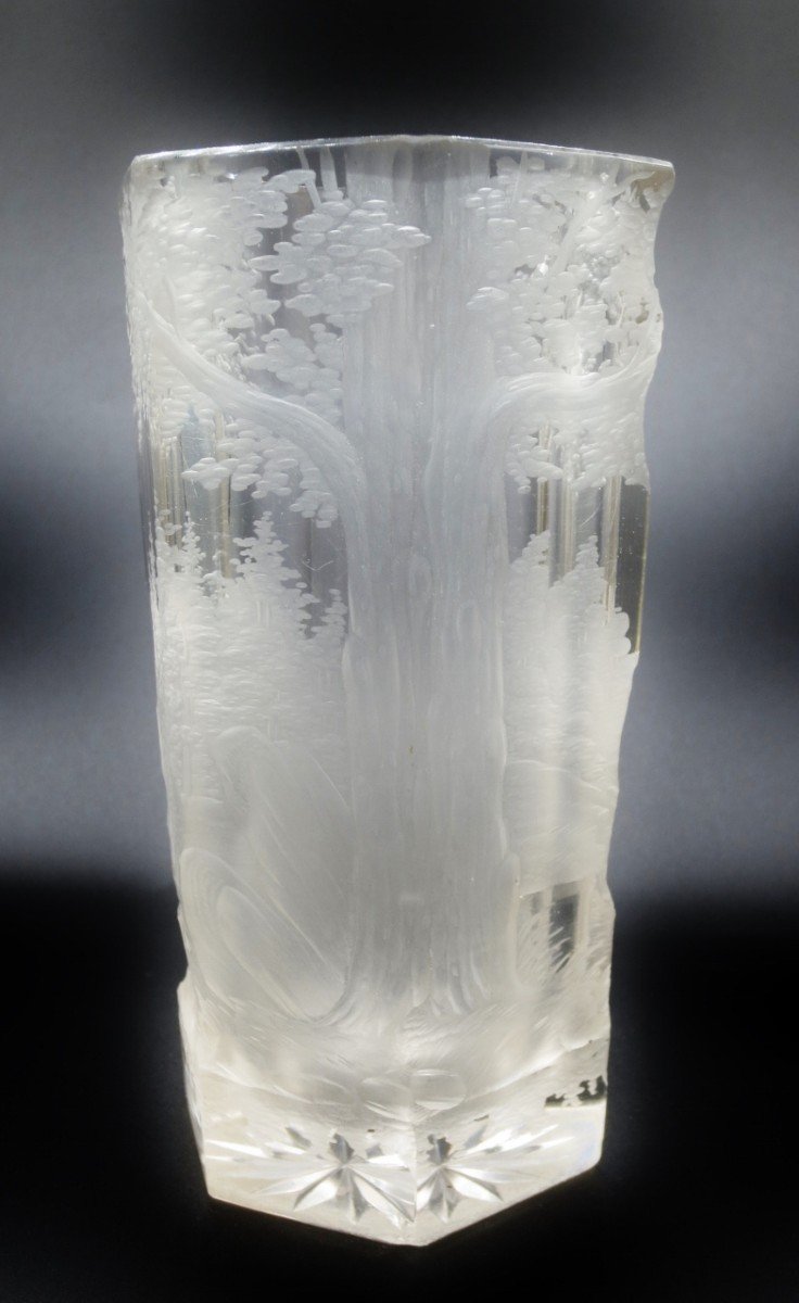 Gobelet En Cristal De Bohème, XIXe Siècle.-photo-3