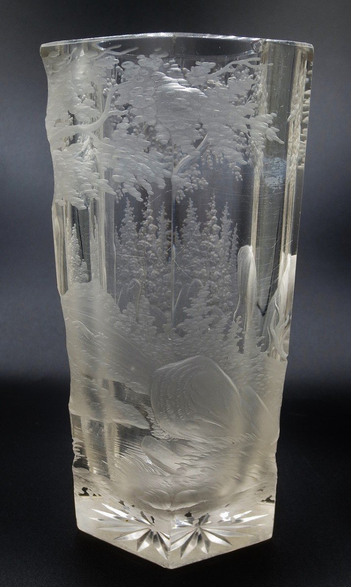 Bohemian Crystal Goblet, 19th Century.-photo-6
