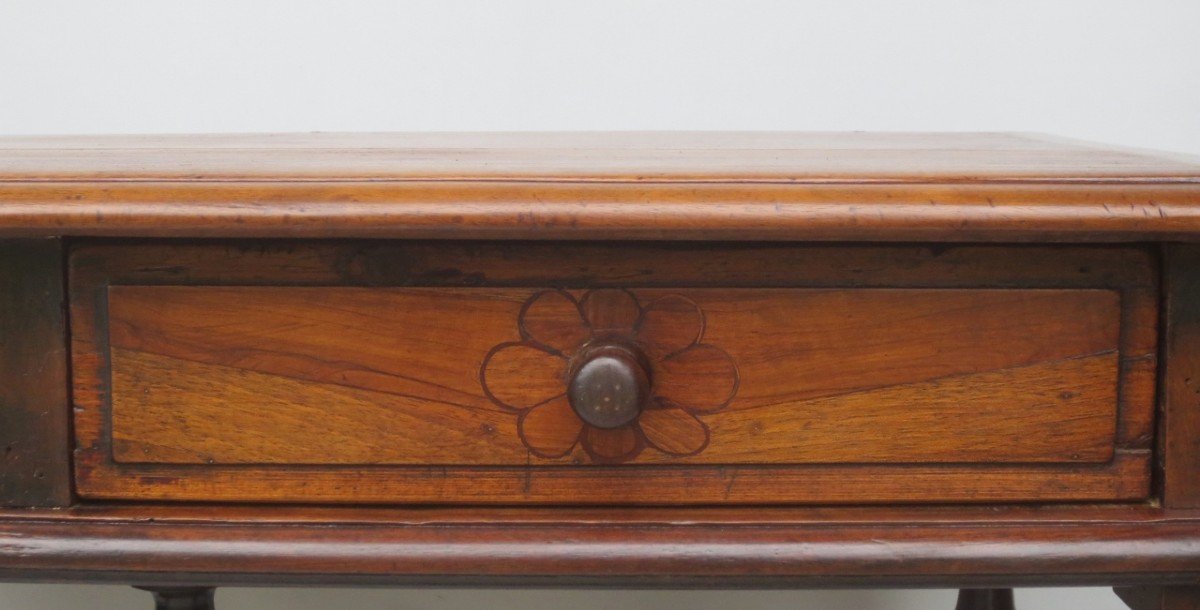 Louis XIII Writing Table In Natural Wood.-photo-2