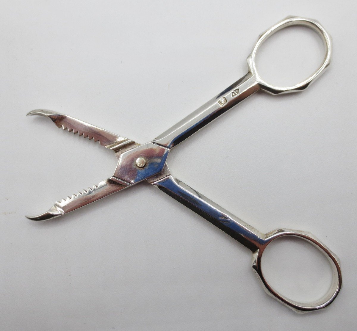 Sugar Scissors, Sterling Silver.-photo-2