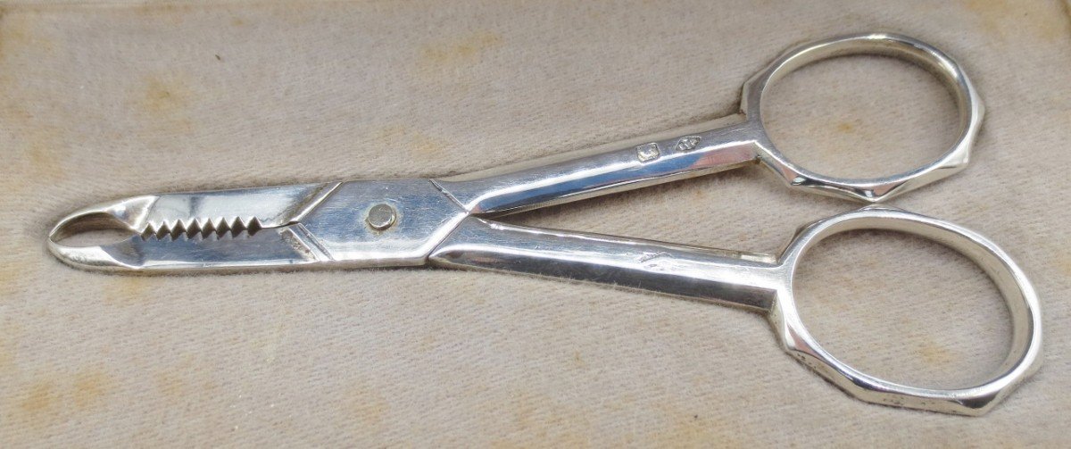 Sugar Scissors, Sterling Silver.-photo-2