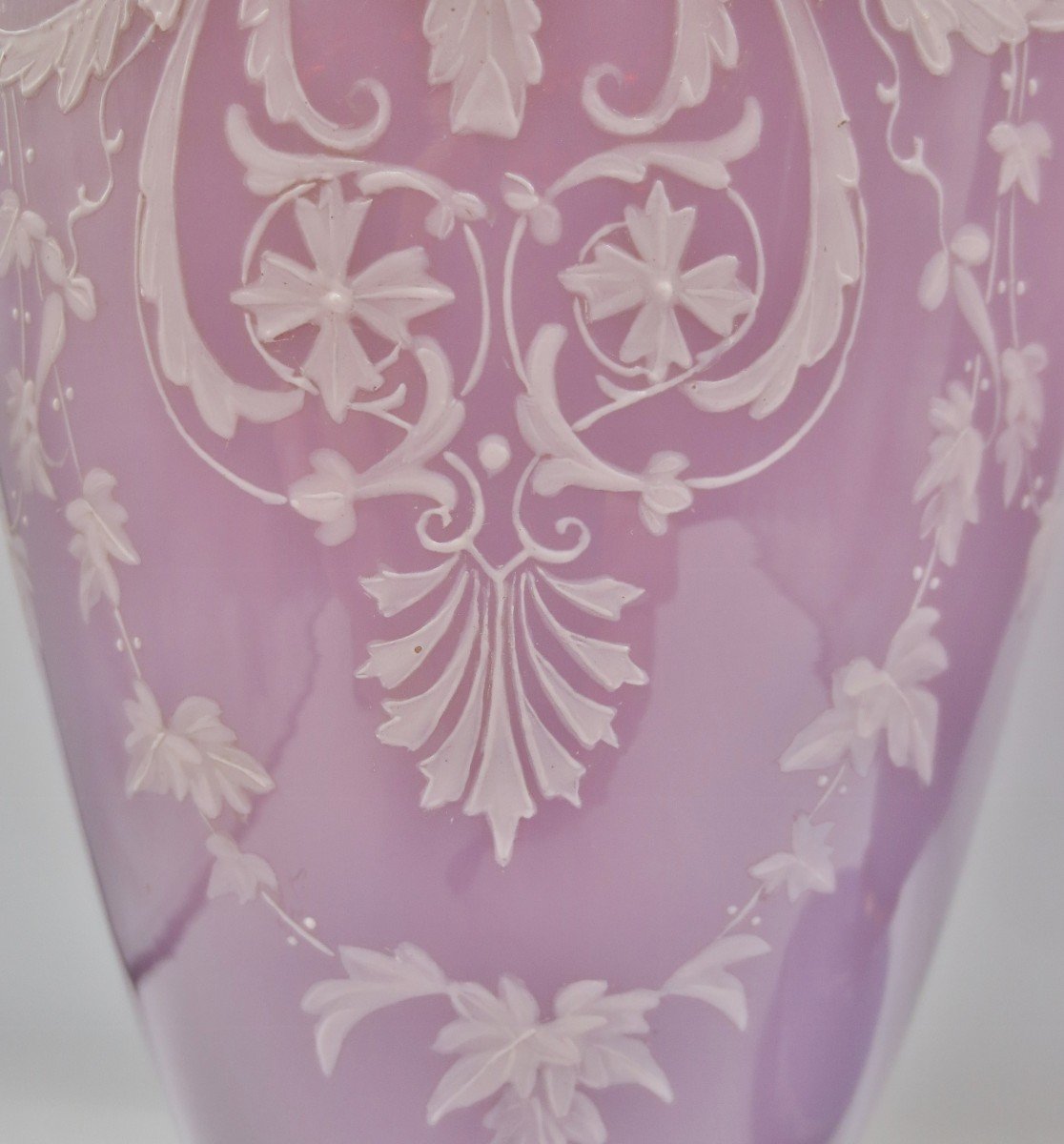 Paire De Vases En Opaline, XIXe Siècle. -photo-3