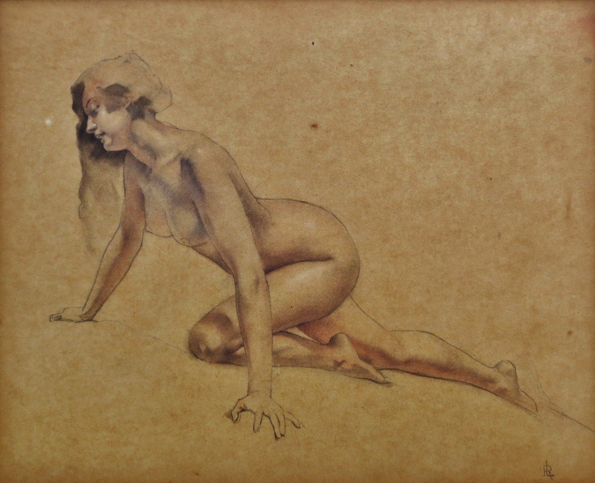 Drawing By René Lelong 1871-1933.  -photo-2