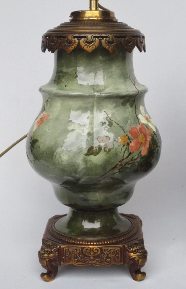 Paire De Lampes En Céramique Impressionniste, 1876 – 1881. -photo-4