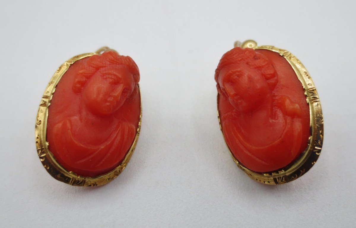 Pair Of Earrings, 19th Century.