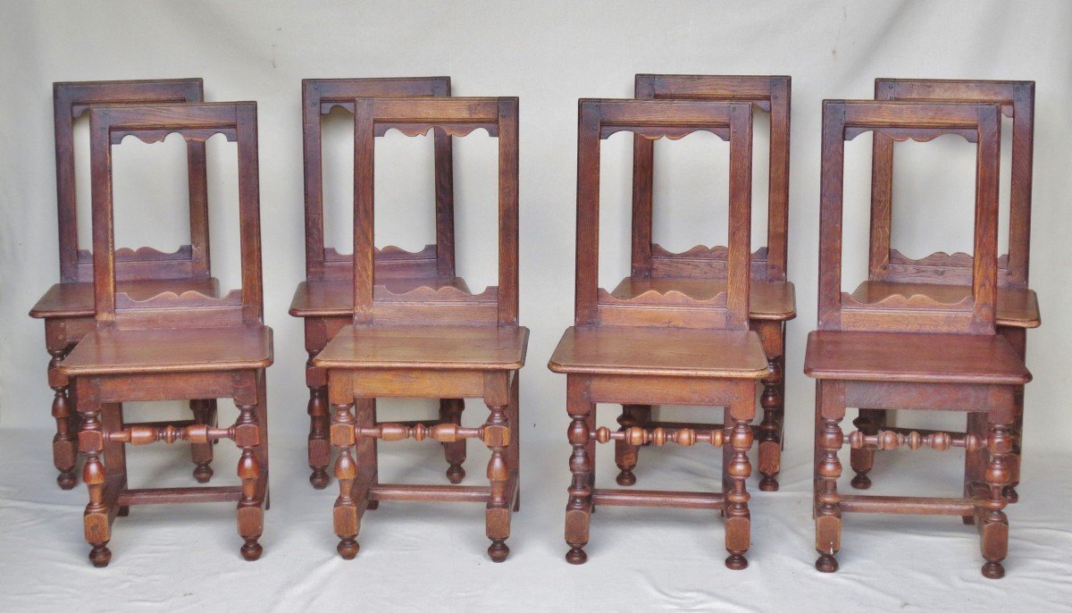 Huit Chaises Lorraines, XIXe Siècle.