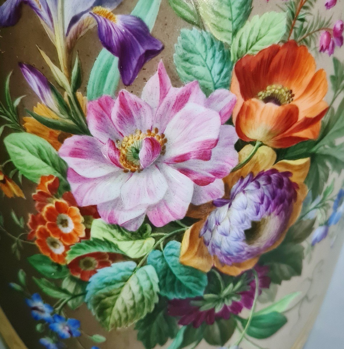 Vases  En Porcelaine, époque Restauration. -photo-4