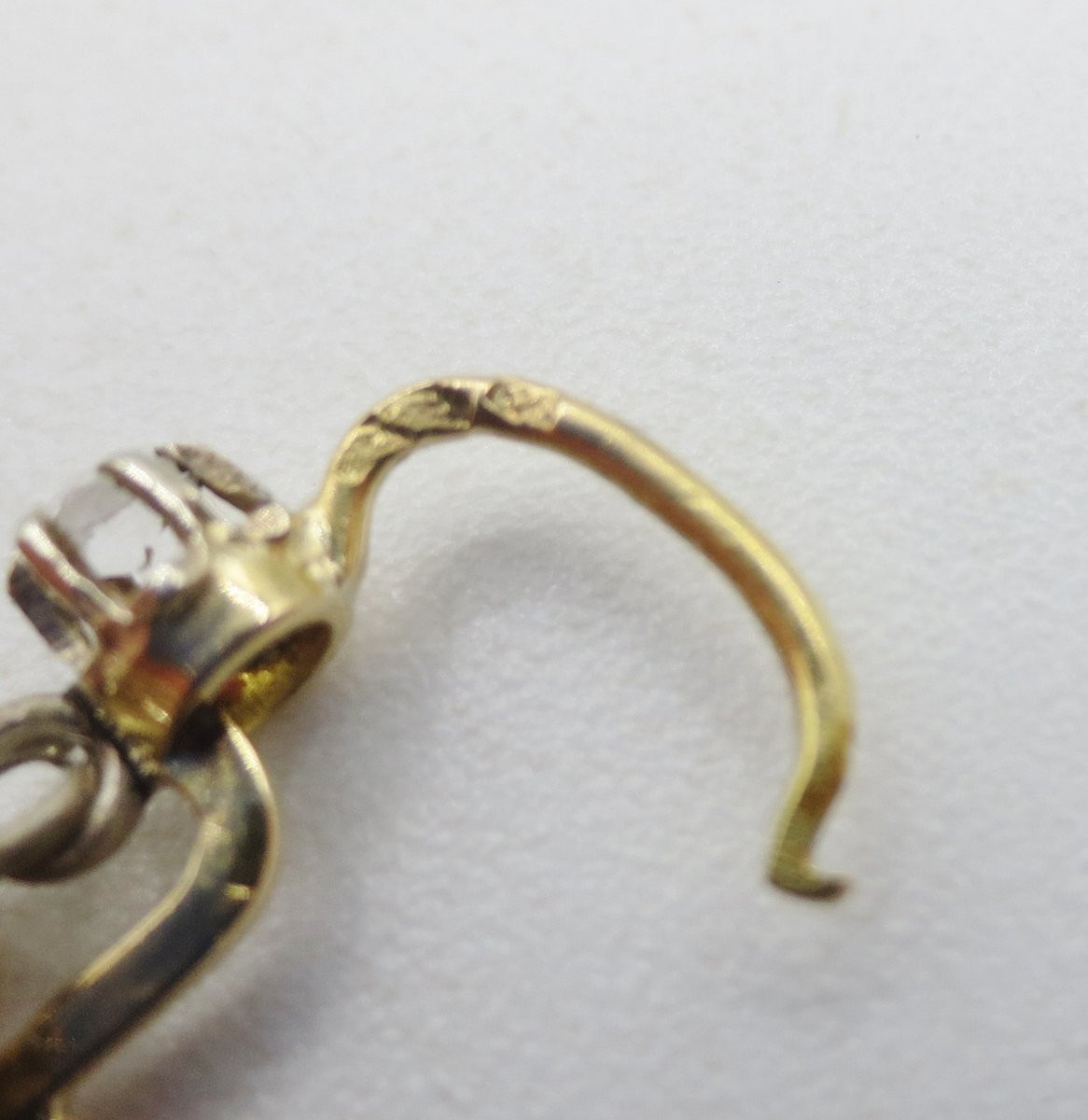 Boucles D’oreilles, Saphir, Or Et Argent. -photo-4
