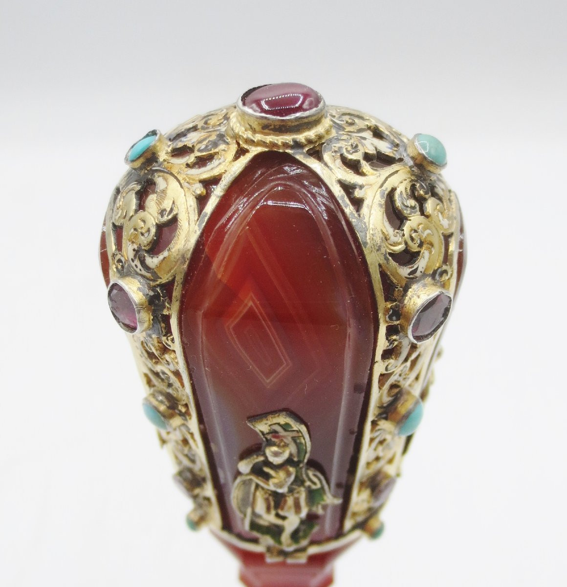 Carnelian And Silver-gilt Seal. -photo-2