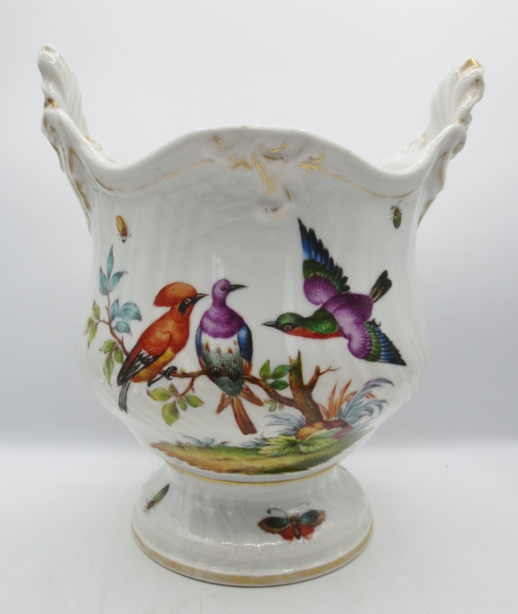 Seau à Rafraîchir En Porcelaine De Meïssen,   